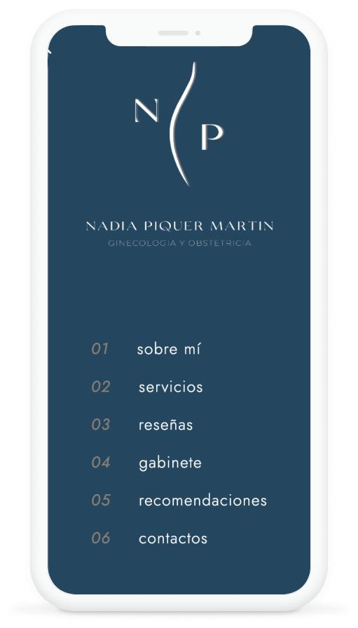 phone screenshot of website I created